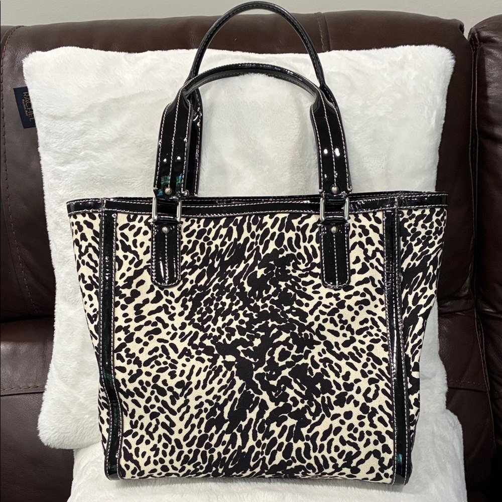 Talbots Stylish Black and White Women's Tote Bag